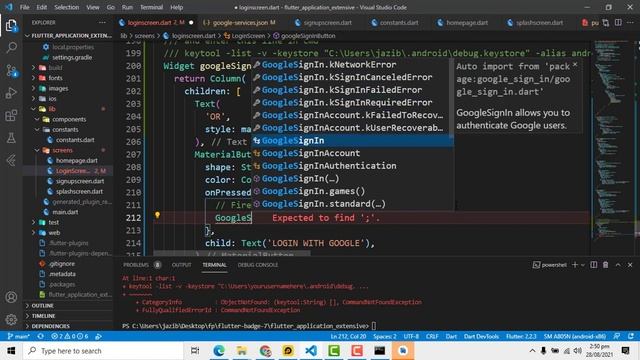 Login with google | flutter tutorial in Hindi/Urdu смотреть онлайн