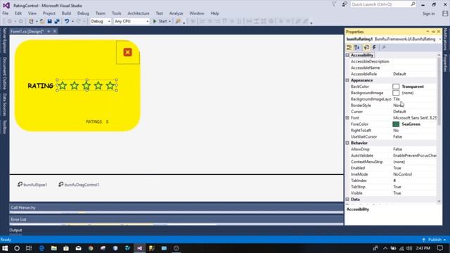 Bunifu rating control c# смотреть онлайн