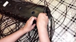 Балконное кашпо из ротанга своими руками.