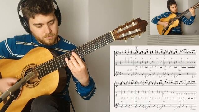 Gallo Ciego (Tango) - Versión Roberto Grela - Transcripción Guitarra, Partitura y TAB - Score Sheet смотреть онлайн