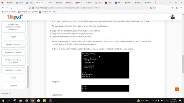 Module 16 Python namespace and scope | Introduction to Python 1 | Programming basics смотреть онлайн