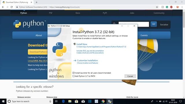 How to Install Python 3.7.2 on Windows 10 смотреть онлайн