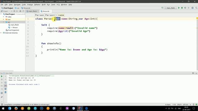 Kotlin Tutorial 6 : Constructors, Primary And Secondary Constructor, init Block 1 смотреть онлайн