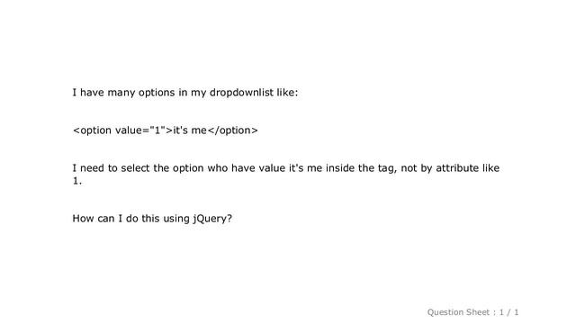 CSS : Set the default value in dropdownlist using jQuery смотреть онлайн