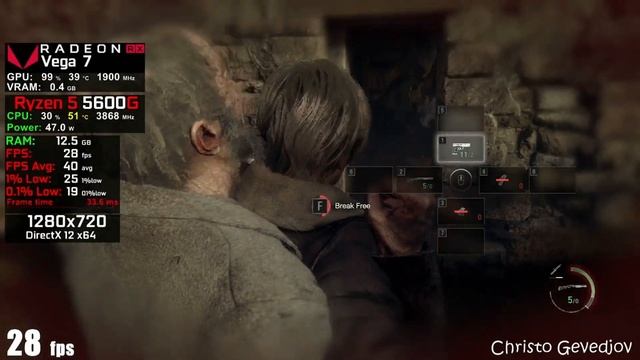Resident Evil 4 Remake - Ryzen 5 5600G Vega 7 & 16GB RAM смотреть онлайн
