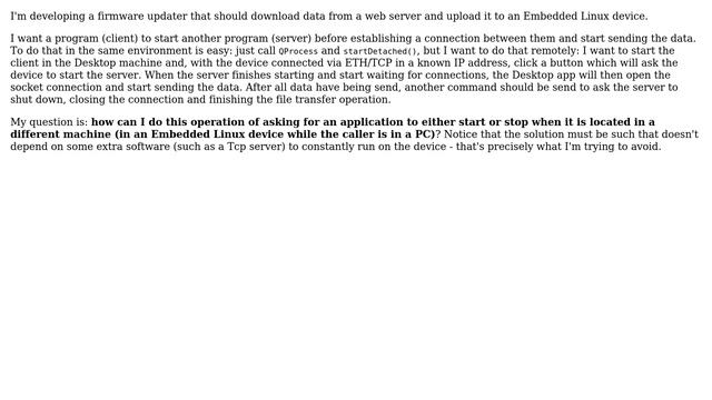 How to start and stop an external program in another device using Qt? смотреть онлайн