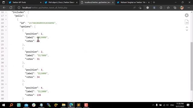what is poll expansion in twitter API, poll.fields complete | Twitter API #4 смотреть онлайн