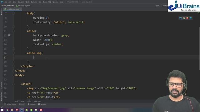19 Sidebar Example | Aside Tag | HTML Tutorial in Telugu | NAVEEN SAGGAM смотреть онлайн