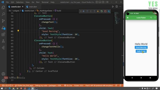 Stateful Widget | Flutter Malayalam Tutorial | Part-26 смотреть онлайн