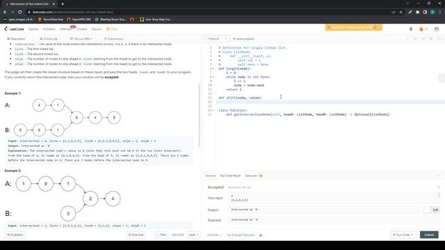 LeetCode Daily Challenge #160 Intersection of Two Linked Lists (June 6th 2022) смотреть онлайн