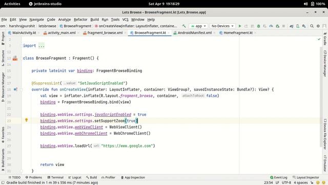 10.Set Custom Chrome & WebView Client | Enable Zoom Feature in WebView | Android Studio смотреть онлайн