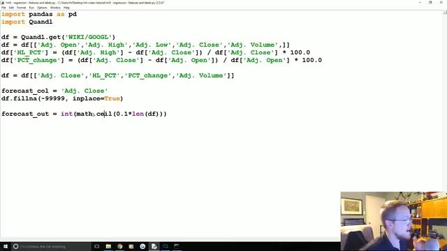 Regression Features and Labels Practical Machine Learning Tutorial with Python p 3 смотреть онлайн