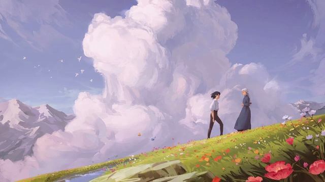 Stroll Through The Sky HIGH QUALITY w/ Accordion Part - Merry Go Round Of Life Howl's Moving Castle смотреть онлайн