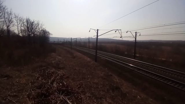 Электропоезд ЭД9МК-0100 "Ерофей Хабаров" сообщением Ружино-Владивосток на Транссибирской магистрали смотреть онлайн