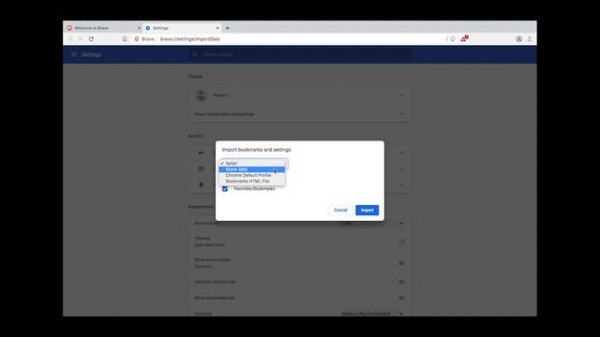 How to Import Bookmarks & Settings — Brave Browser