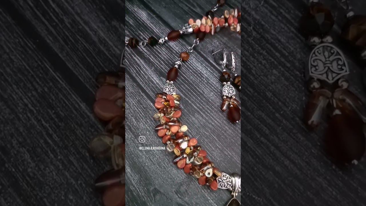 Комплект Тейя ". Переделка для Светланы из Благовещенска #авторскиеукрашения #jewelry смотреть онлайн