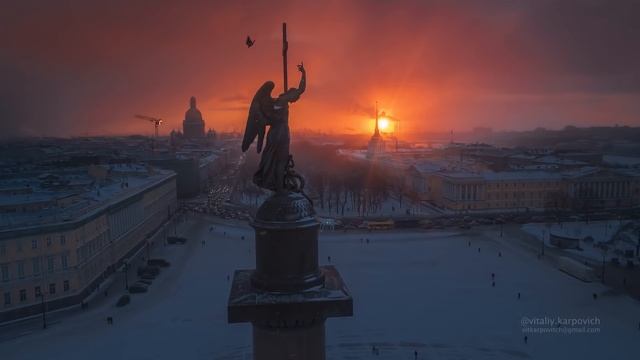 One Wonderful Winter in Saint-Petersburg / Настоящая зима в Санкт-Петербурге, аэросъемка 4k UltraHD смотреть онлайн