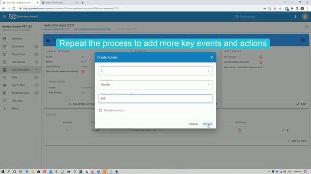 Breeze Connect - Creating a Auto Attendant & Call Queue смотреть онлайн