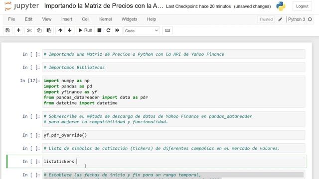 Importando la Matriz de Precios desde la API de Yahoo Finance - Override yfinance con Python смотреть онлайн