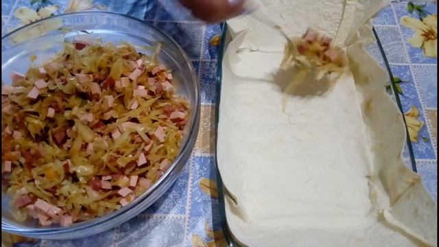 Вкусная Ленивая Лазанья из Лаваша Овощей Колбасы и Сыра !Вкусно и Просто ! смотреть онлайн