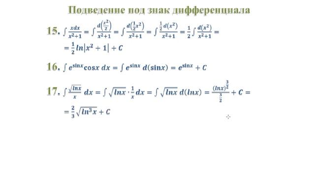 Простейшие приемы интегрирования - читает доцент Жуковская Т.В. смотреть онлайн