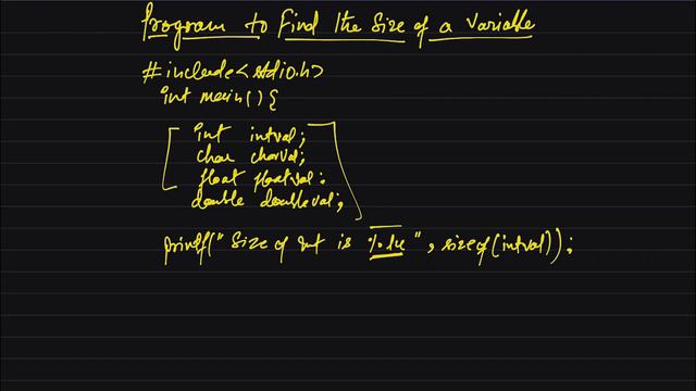 C Program to Find the Size of int, float, double and char etc | C Tutorials For Beginners In Hindi смотреть онлайн