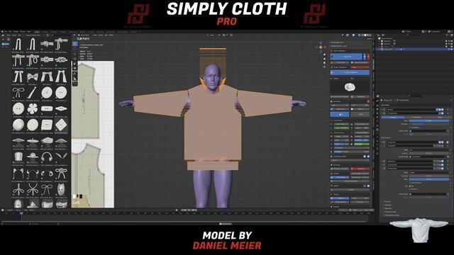 Create a Hoodie with Simply Cloth Pro - Epic Blender Addon смотреть онлайн