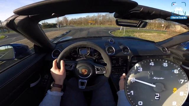 PORSCHE 718 SPYDER | 8000RPM 4.0 420HP | POV Test Drive by AutoTopNL смотреть онлайн