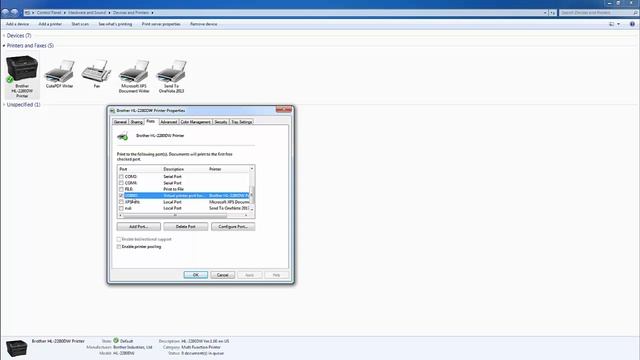 Changing Printer Settings from USB to TCP IP on Windows 7 смотреть онлайн