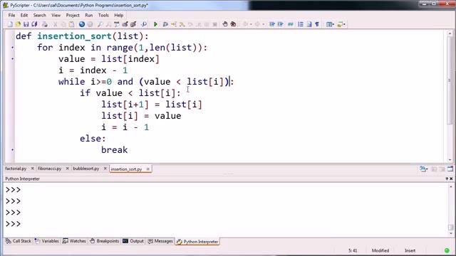01 Python programming 24 Simpler insertion sort function смотреть онлайн