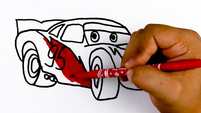 013. How to Draw Lightning McQueen Cars for kids! смотреть онлайн