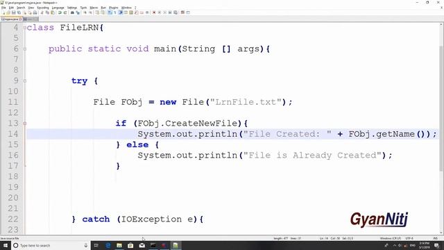 JAVA Tutorial Part - 30-A | How to Create File Through Java смотреть онлайн