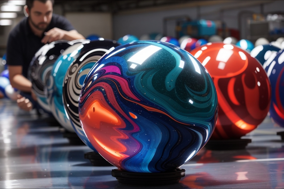 Производство шаров для боулинга на заводе