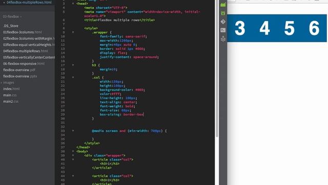 CSS Flexbox | multiple rows смотреть онлайн