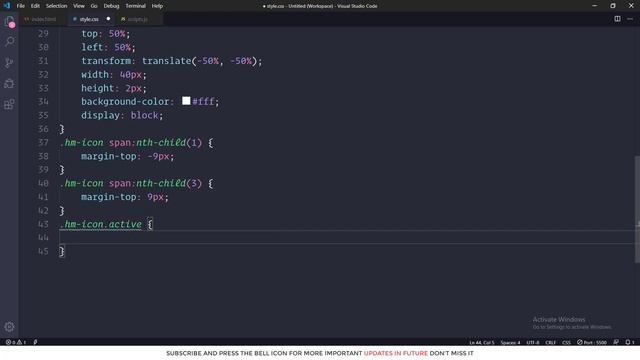 Custom Animation Hamburger Menu || HTML, CSS, Vanilla JavaScript || Web Design Bangla Tutorial смотреть онлайн