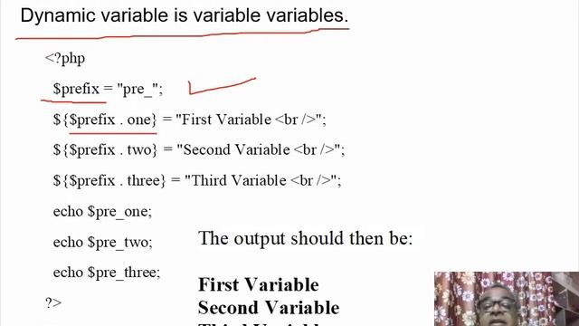 1 13 Dynamic Variables in PHP смотреть онлайн
