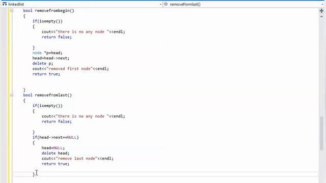 function removefromlast remove node from last linked list смотреть онлайн