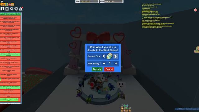 Donating a loaded dice to the wind shrine in Bee Swarm Simulator смотреть онлайн