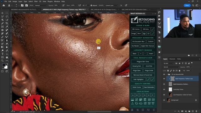 How To Smooth Skin With Retouching Academy Photoshop Plugin | Frequency Separation смотреть онлайн