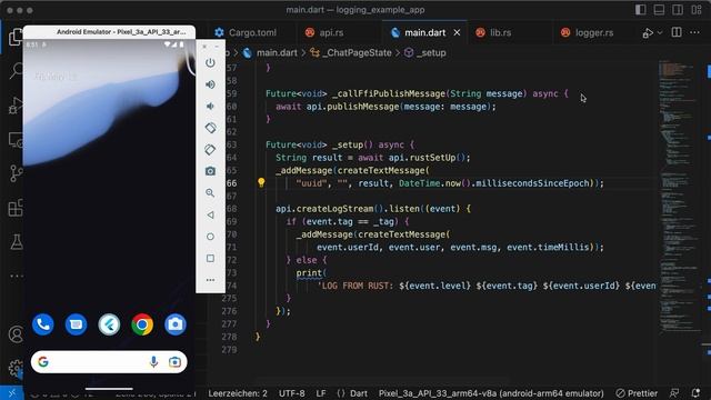 LOGGING EXAMPLE using Flutter, Rust and the Flutter-Rust-Bridge смотреть онлайн