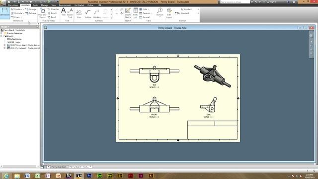 Autodesk Inventor 2014 - How To Make A Professional Working Drawing смотреть онлайн