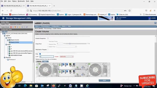HOW TO CREATE LUN ON STORAGE AND MAP TO SERVER || CONFIGURE RAID ON HP STORAGE ?# RAID6 смотреть онлайн