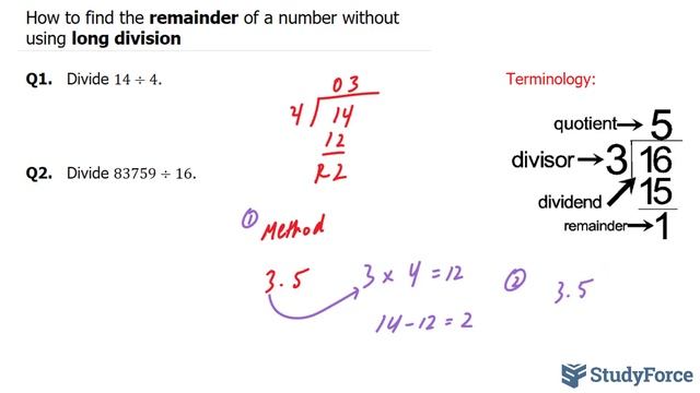 ? How to find the remainder of a number without using long division смотреть онлайн