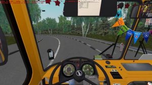 OMSI 2- Покатушки на автобусе ЛиАЗ-677. Карта Moges 2.1. маршрут №1