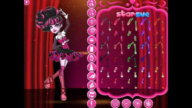Monster High Ballerina Ghouls Draculaura Dress Up Game for Girls смотреть онлайн