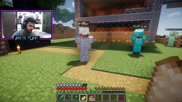 Day 4 in Minecraft| Live stream with Ayush Plays #minecraft #live #survival смотреть онлайн
