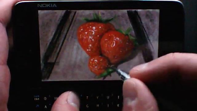 MyPaint for Nokia N900 | Strawberries | Tone's Brush Set Version 2 смотреть онлайн