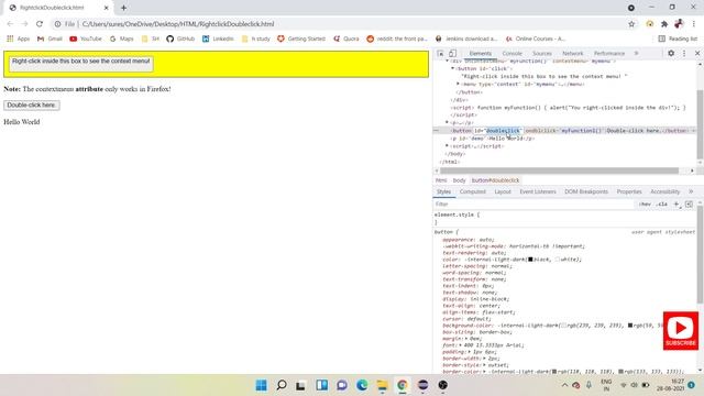 How to Perform Double Click and Right Click Actions using Selenium Java смотреть онлайн