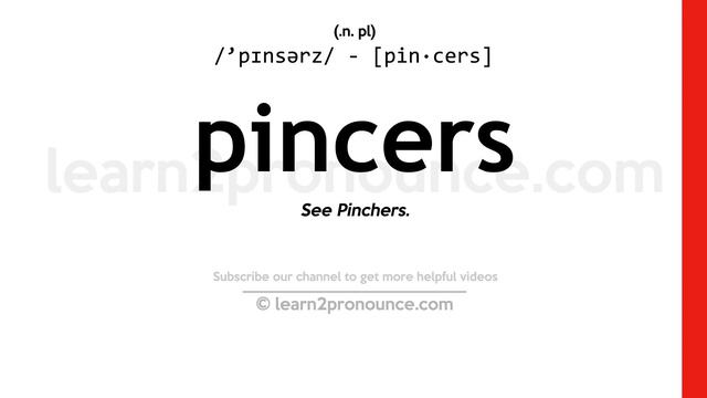 Pronunciation of Pincers | Definition of Pincers смотреть онлайн