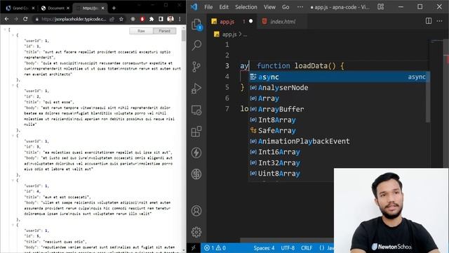 How to Use fetch() with JSON 2022-JavaScript Fetch API Explained By Examples(POST Req)-Newton Schoo смотреть онлайн